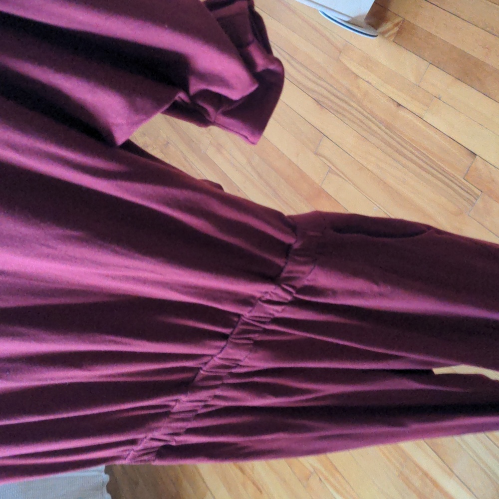 Cuyana Burgundy Jumpsuit Autumn Romper, Like New, Size M
